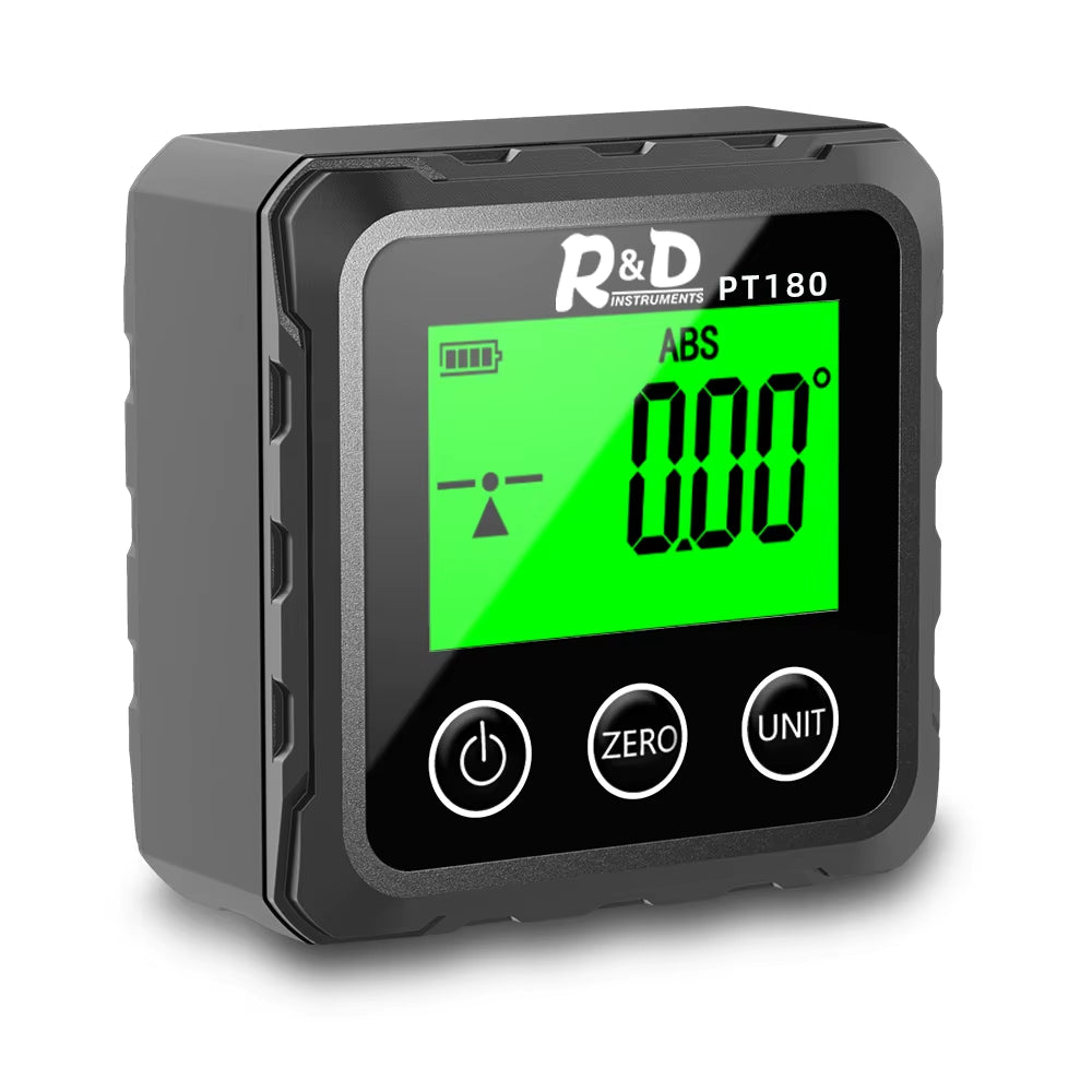 R&D PT180 PT181 Laser Digital Protractor Angle Measure Inclinometer 3 in 1 Laser Level Box Type-C Charging Angle Meter for Home
