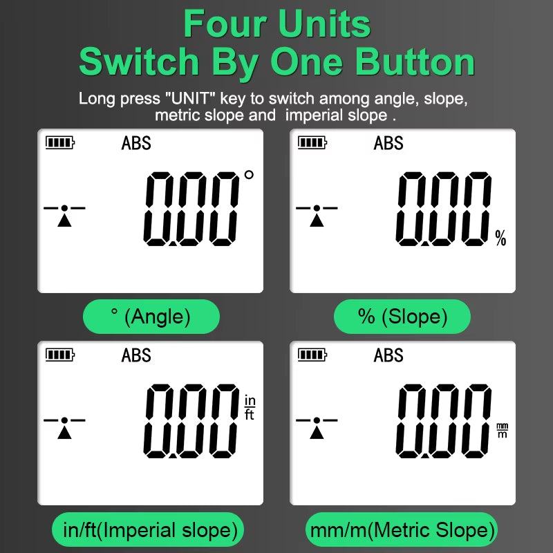 R&D PT180 PT181 Laser Digital Protractor Angle Measure Inclinometer 3 in 1 Laser Level Box Type-C Charging Angle Meter for Home