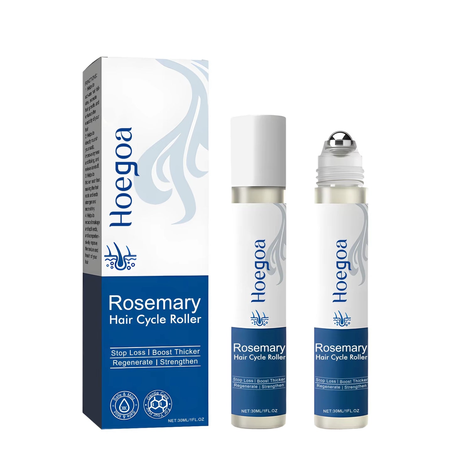 Hair Essence Rollerball Hair Thicker Regrowth anti Loss Prevent Baldness Strengthening Hair Nourishing Scalp Hair Growth Oil