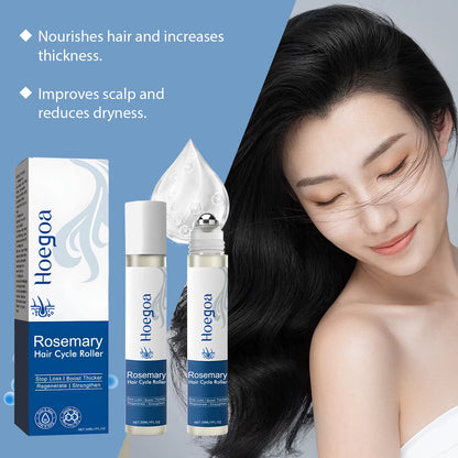 Hair Essence Rollerball Hair Thicker Regrowth anti Loss Prevent Baldness Strengthening Hair Nourishing Scalp Hair Growth Oil